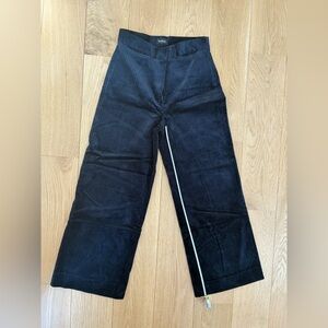 Kookai Navy Blue Corduroy High Waisted Pants